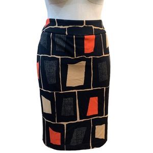 Nwt Nine West Pencil Skirt Coral Tan Black Womens Plus Sz 16